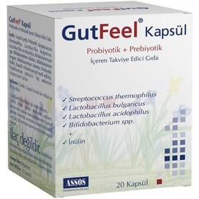 Resim GutFeel Probiotik + Prebiotik 20 Kapsül 