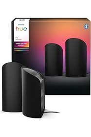 Resim SanalAMCA Store Hue Flare 2'Li Paket Akıllı Duvar Aydınlatma - Siyah - Renkli Işık, Colorcast Teknolojisi, Uyumlu, A 