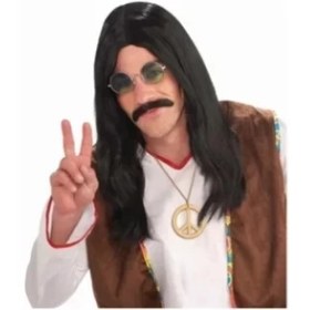 Resim Aspata Store Uzun Barış Manço Peruğu ve Bıyığı 