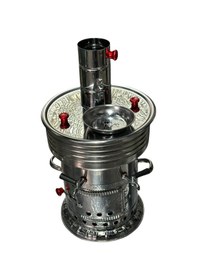Resim Odunlu Çift Musluklu Çelik Semaver 7 Lt -107 