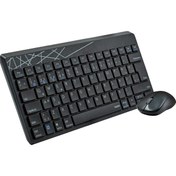 Resim Rapoo 8000M Model Çok Modlu Türkçe Klavye ile Optik Mouse Set Siyah 