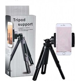 Resim teknosepetim 2 Kademeli Masaüstü Telefon Tutucu Stand Akıllı Tripod Siyah 2 Kademeli Tripod 