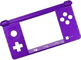 Resim Mor Renk 3DS Düğme Ön Panel Kapak Plakası Kabuk Değiştirme, 3DS El Oyun Konsolları için Uyumlu, Orijinal Özel Yüz C Orta Çerçeve Kapak Plakası Onarım Yedek Parça Aksesuarları 