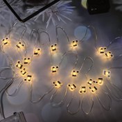 Resim Batarya ile Çalışan Hindistan Cevizi Ağacı & Müzik Notası LED Işık Zinciri - Sıcak Beyaz ve Yeşil-Mavi LED'li Bakır Tel İç/Dış Mekan Tropikal Tatil Dekoru, DIY Oda Bahçe Parti Yılbaşı Süslemesi, Noel Ağaç Süsleri, Bayramlık Aydınlatma, Çok Renkli LED'ler, Esnek Yerleştirme 