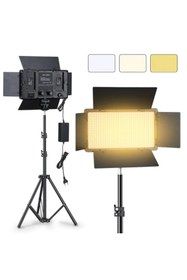 Resim Dymax Profesyonel Led Işık 600 Ledli Dslr Fotoğraf Makinesi Video Kamera Işığı 2m Işık Ayağı 