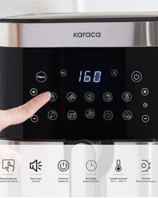 Resim Karaca 9l Smart Geniş Hazne Inox Airfryer - 10 Farklı Pişirme Fonksiyonu 