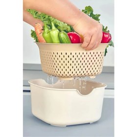 Resim Favorin Karıştırma Kabı Kesme Tahtası Süzgeç Limon ve Narenciye Sıkacağı Seti 
