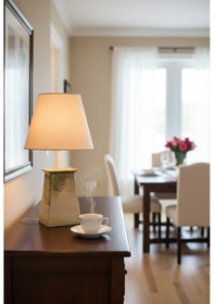 Resim Dekoratif Dikdörtgen Konik Abajur Abj0009 