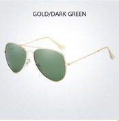 Resim Klasik Pilot Erkekler Güneş Gözlüğü Polarize Vintage Metal Ray Güneş Gözlüğü Polarized Gold Dark Green Siyah 