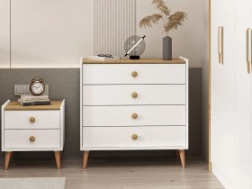 Resim Mitra Şifonyer - Beyaz/artisan Çok Renkli 