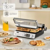 Resim Karaca Compact Steel Pro Sear And Grill Inox 2007 Izgara ve Tost Makinesi 