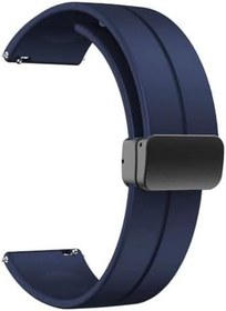 Resim GPACK Amazfit Gtr 2 Obsidian ile uyumlu Kordon Kayış d-buckle Mıknatıslı Silikon 22/jku 