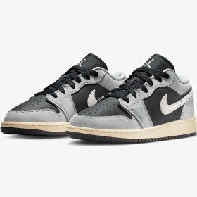 Resim Air Jordan 1 Low SE 'Light Smoke Grey Sail' (GS) | Unisex 