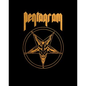 Resim Pentagam Logo And Text 3 Büyük Sırt Patch Yama 