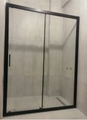 Resim ÖZELDUS 110*140 Cm 5 Mm 1 Sabit 1 Kayar Siyah Profil Düz Cam 