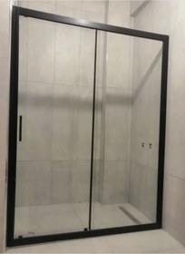 Resim ÖZELDUS 110*140 Cm 5 Mm 1 Sabit 1 Kayar Siyah Profil Düz Cam 