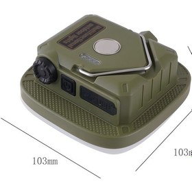 Resim D83-1 Şarjlı Manyetik Kamp Lambası Powerbank Özellikli Led Işık Taşınabilir Çadır Aydınlatma Siyah 