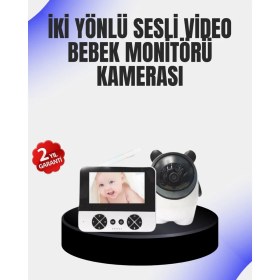 Resim Uzaktan Kontrollü Bebek Kamerası Ninni ve Zoom Özellikli 