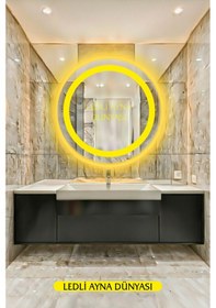 Resim 70 Cm Günışığı Led Li Ayna Modern Banyo Ve Dekoratif Duvar Aynası Diğer 