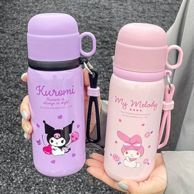 Resim 1 Adet SUS316 500ml Sanrio Şık Yalıtımlı Kupa, Okul ve Kamp İçin Taşınabilir Çift Cidarlı Kulplu Bardak 