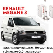 Resim MEGANE 3 2009-2016 ARASI ÖN UZUN-KISA 4 LÜ FAR AMPÜLÜ TAKIMI BOSCH 