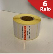 Resim 50X35 Termal Etiket 6 Rulo Barkod Etiket Kalite Barkod 