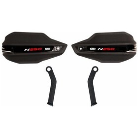 Resim GP Kompozit Bajaj Pulsar N 250 2022-2024 Uyumlu Plastik Elcik Koruma Siyah 