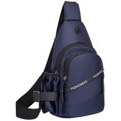 Resim Moveevo Erkek Oxford Kumaş Rahat Gezi Çantası - Su Şişesi Çantası, Telefon, Anahtar Taşıma, Mavi Koyu Koyu Mavi 