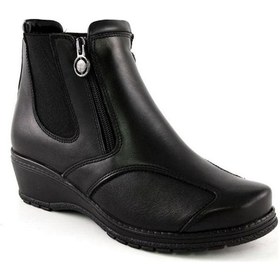 Resim Forelli 25652-K Zenne Siyah Deri Halluks Comfort Bot Siyah 