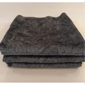 Resim Koltuk Çekyat Örtüsü Antrasit Damar Desenli Kaymaz Taban Süngerli Üst Kumaş Kadife 