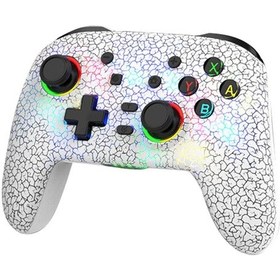 Resim Cbtx S09 Altı Eksen Titreşim Bluetooth Kontrolör Turbo Comb Kablosuz Gamepad E-sporlar İçin Göz Kamaralı Işık Beyaz 