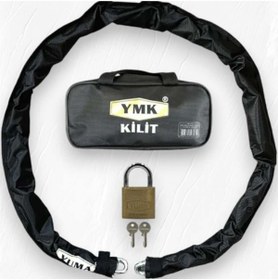 Resim Yuma Ym736 Kesilmez Motorsiklet Güvenlik Zincir Kilidi 10mm 170cm 