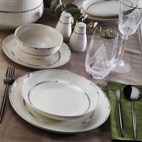 Resim Aryıldız Bone Umbrella Platin 60 Parça 12 Kişilik Yemek Takımı 