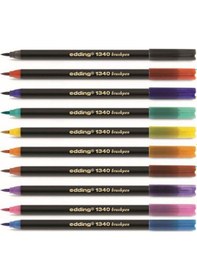 Resim Edding 1340 Brushpen Fırça Uçlu Marker Kalem Set 10 Renk Pp Kutu 