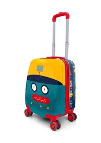 Resim Coral High Kids Lacivert Çivit Robot Desenli Çocuk Valizi 16746 