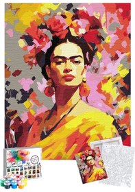 Resim Sayılarla Boyama Seti 40 x 50 CM Tuval Şasesine Gerili Frida 