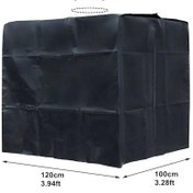 Resim Xiyyadms 1000l Ibc Tankı Koruyucu Örtü - Dış Mekan Su Deposu İçin Isı Yalıtımı, Su Ve Toz Koruma - Siyah 120x100x116cm 