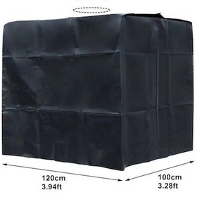 Resim Xiyyadms 1000l Ibc Tankı Koruyucu Örtü - Dış Mekan Su Deposu İçin Isı Yalıtımı, Su Ve Toz Koruma - Siyah 120x100x116cm 