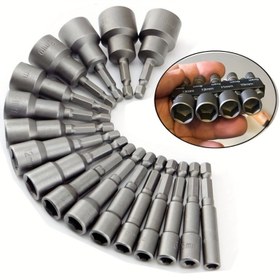 Resim Hex Soket Vida ve Somun Sürücü Seti, 5mm-13mm - Ev DIY Kullanımı için Krom Vanadyum Çelik, Manuel İşletim, Elektrik Gerektirmez, Vida Seti|Altıgen Soket Tasarımı|Dayanıklı Yapı, Vida Seti 