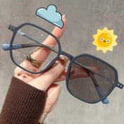 Resim Metalli Kolları, Ultra Hafif Klasik PC Çerçevesi ve Lensi olan Şık Minimalist Kare Şeffaf Lens Gözlükler, Erkekler ve Kadınlar için Moda Dekoratif Gözlükler, Moda Gözlük 