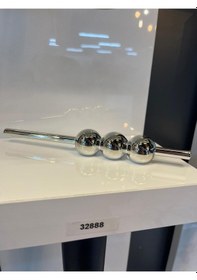 Resim Petra Düz Metal Kulp 32mm Krom Dolap Kapak Tv Ünite Modern Çekmece Mobilya Kulbu Gümüş 