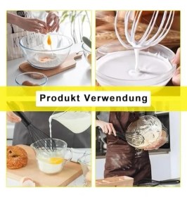 Resim Esmo Home Orret Home Büyük Boy Silikon Çırma Teli,silikon Çırpıcı,yumurta,ayran ve Pasta Için Çırpma Teli (2) 
