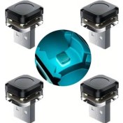 Resim Trendooze 4 Adet Mini Led Araç İçi Aydınlatma Mavi Kırmızı Lambası 