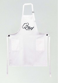 Resim Mutfak Önlüğü Kişiye Ve İsme Özel Nakışlı Mutfak Önlüğü Şef 1 Farklı Renkler Beyaz 