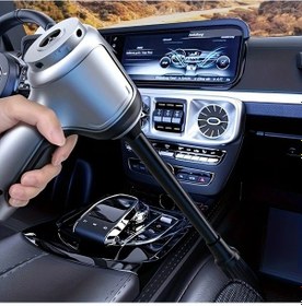 Resim Fochsia Kablosuz El Tipi Araba Süpürgesi Güçlü Emişli Gümüş Gri Ev Aleti 