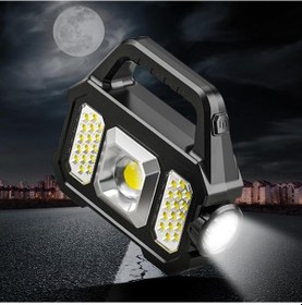 Resim Büro Ev Ofis Yazlık Kamp Keyfi İçin Solar Şarjlı Powerbanklı Fener Işıldak 