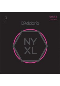 Resim D'addario Nyxl0942-3P Elektro Gitar Tel Seti. 3 Lü Super Lıght D' 