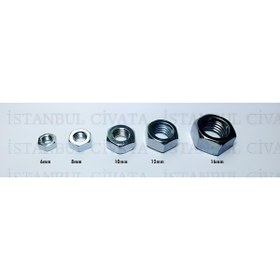 Resim Yerli Civata Somunu Metrik 6mm Pakette 100 Adet 