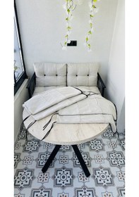 Resim Bahçe Balkon Takımı Minder Kılıfı 1 Adet Krem 