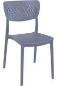 Resim Siesta Koyu Gri Mutfak Balkon Salon Bahçe Cafe Lucy Plastik Contract Sandalye 